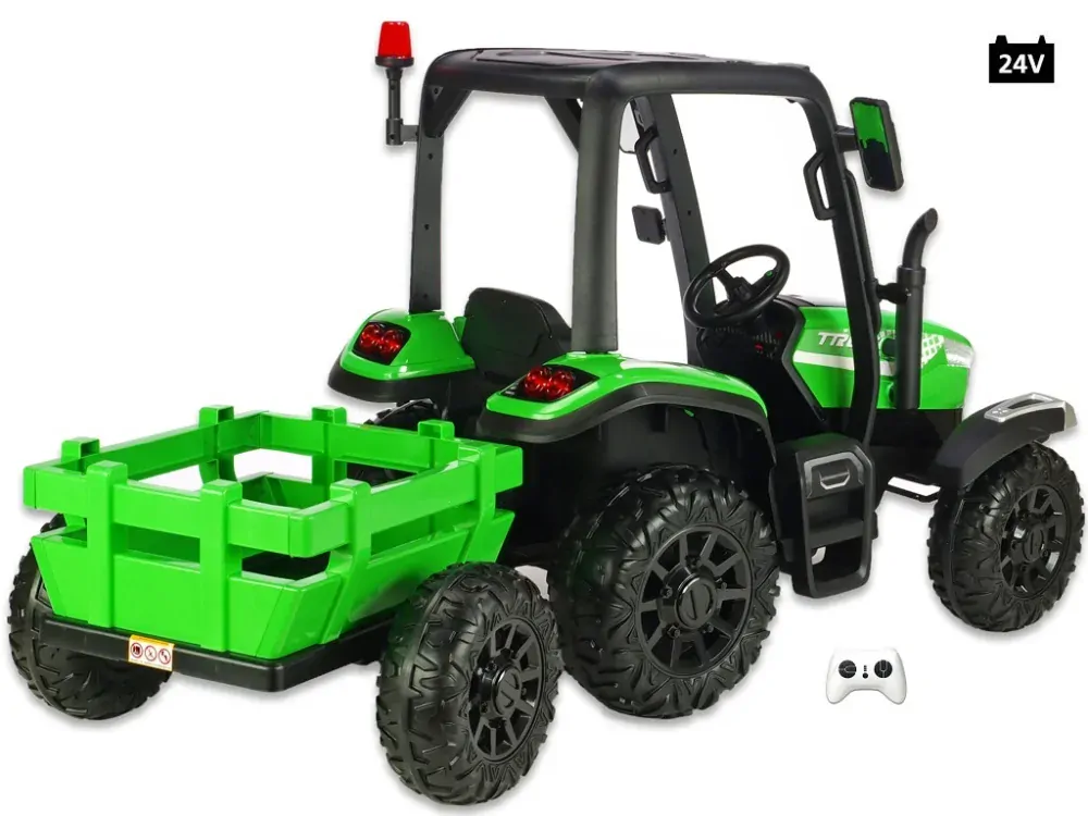 Traktor Blast s kabinou a vlekem, DO, zelený