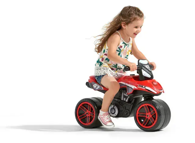 Odrážedlo Racingmoto na širokých kolech, červené
