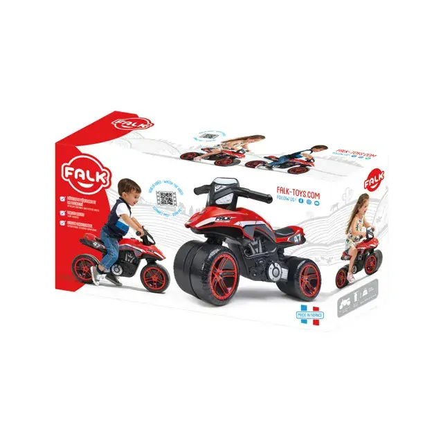 Odrážedlo Racingmoto na širokých kolech, červené