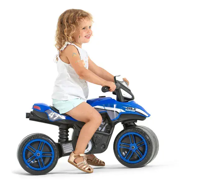 Odrážedlo Racingmoto na širokých kolech, modré