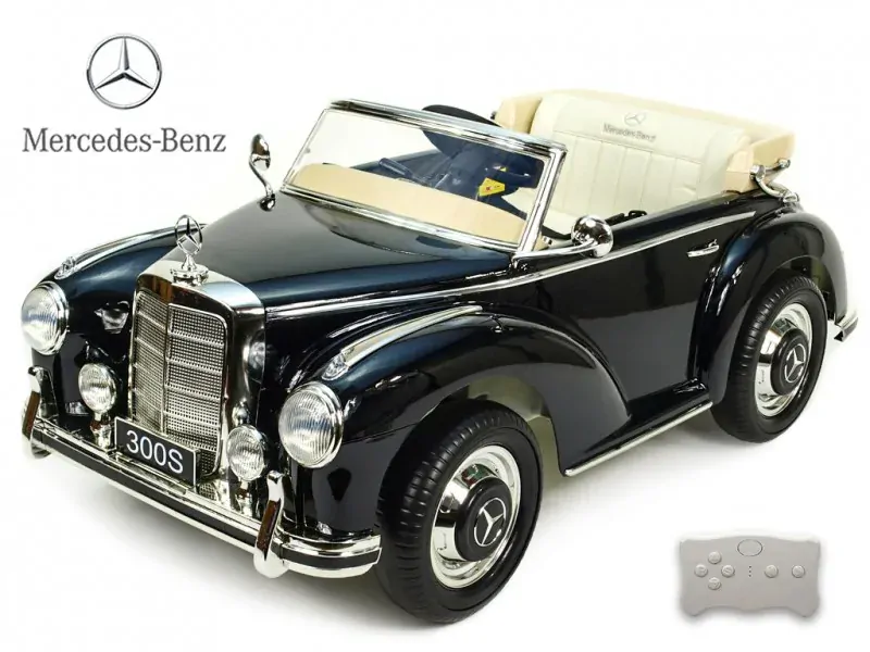 Dětský elektrický Mercedes-Benz 300S oldtimer, DO, černá metalíza