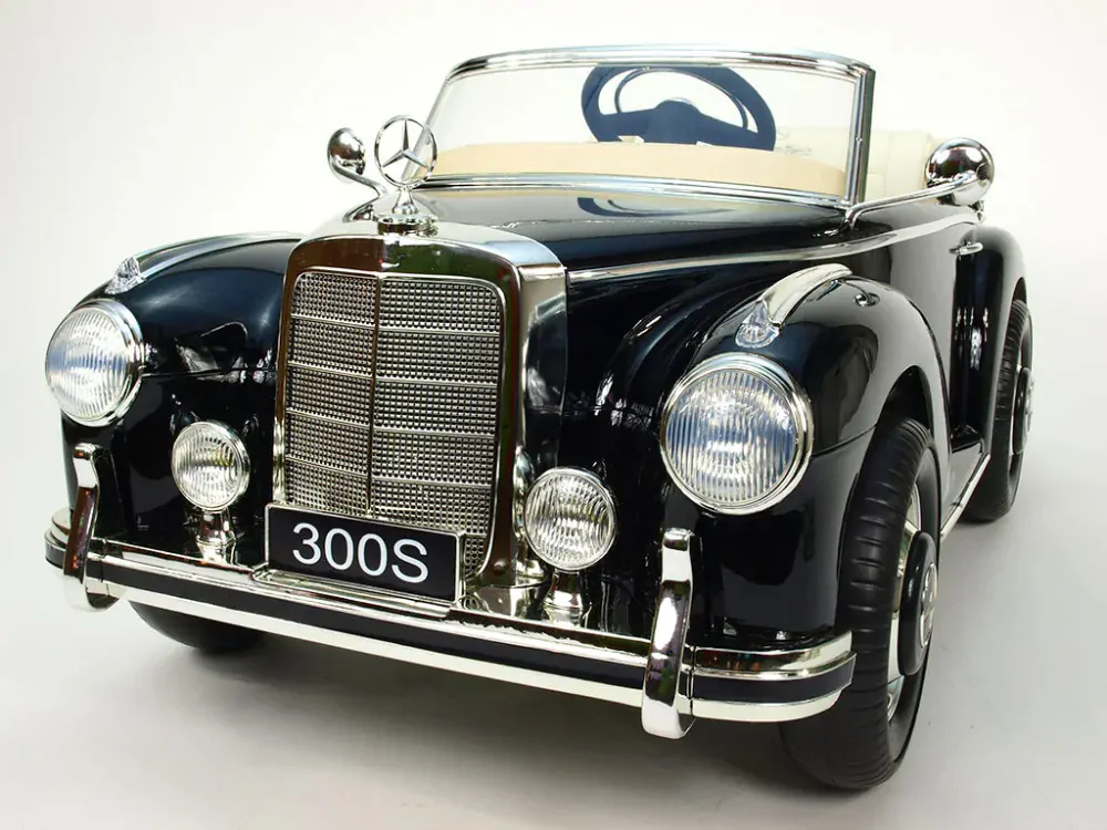 Dětský elektrický Mercedes-Benz 300S oldtimer, DO, černá metalíza