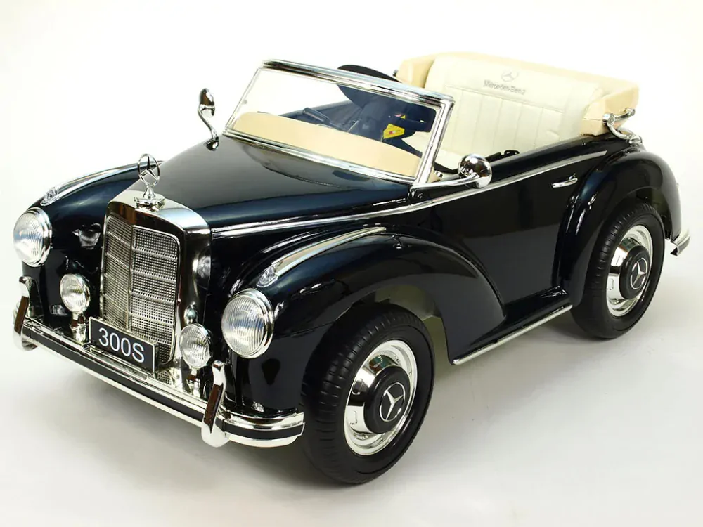 Dětský elektrický Mercedes-Benz 300S oldtimer, DO, černá metalíza