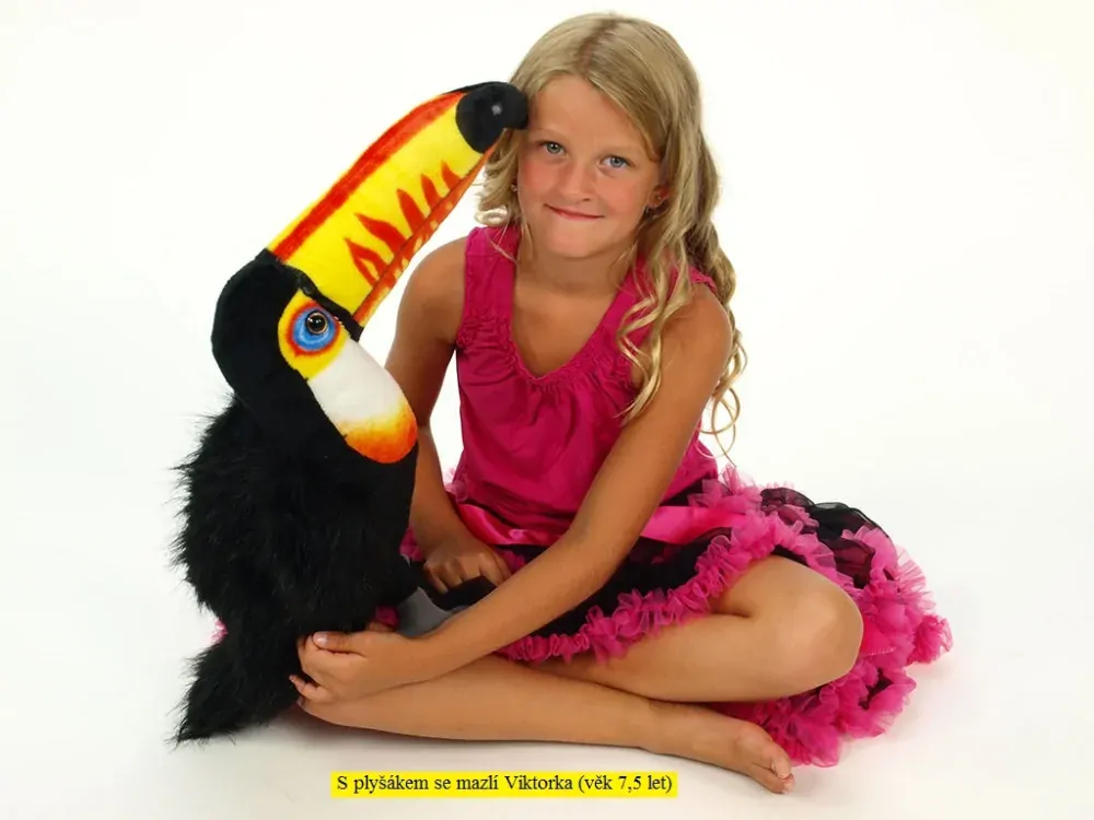 Plyšový tukan, výška 47 cm