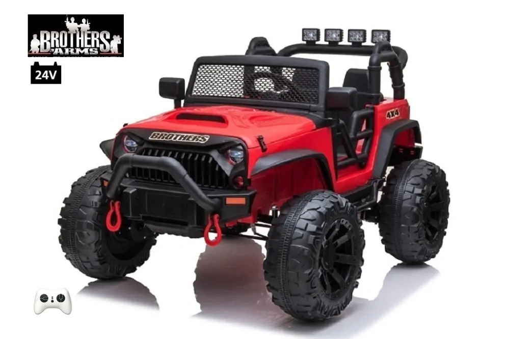 Dvoumístný silný džíp Brothers 4x4, červený