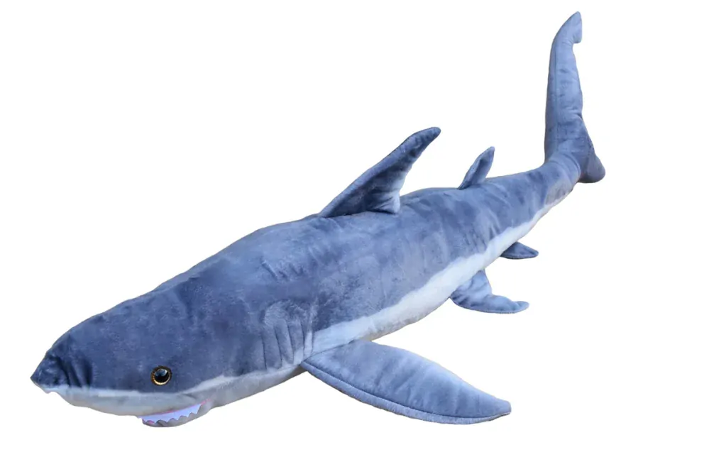 Plyšový žralok bílý, délka 130 cm