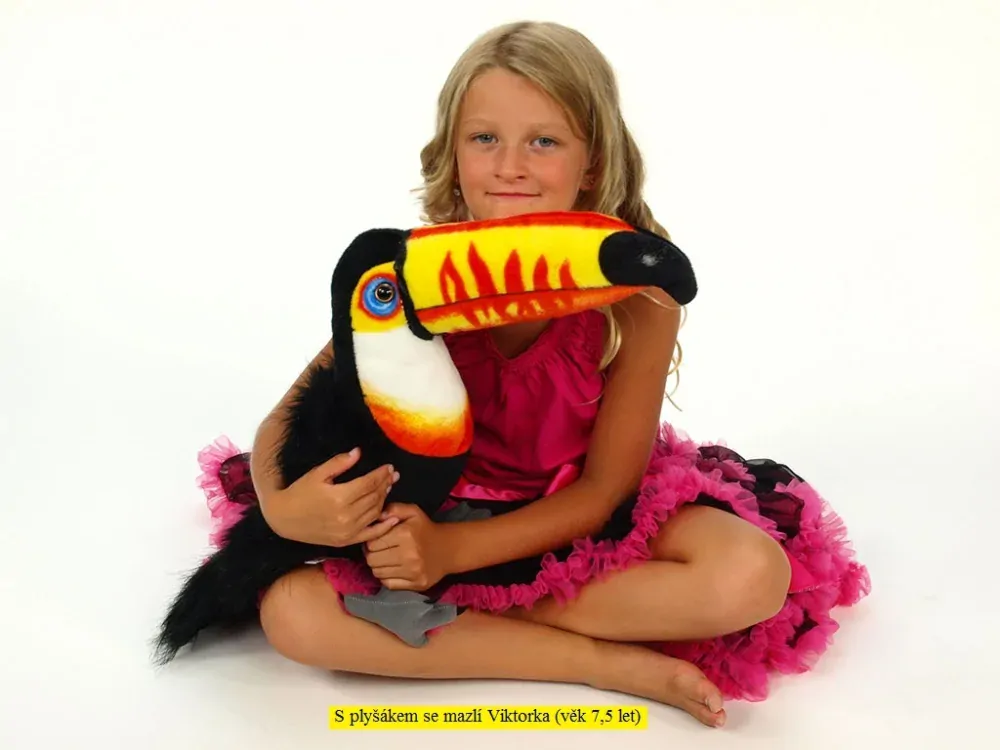 Plyšový tukan, výška 47 cm