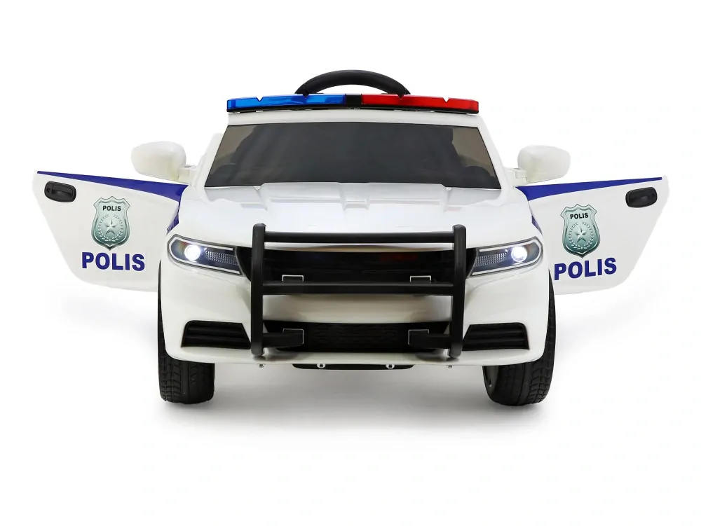 Elektrické policejní auto POLIS s 2,4G, černo-bílé