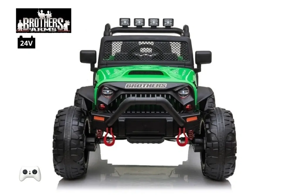 Dvoumístný silný džíp Brothers 4x4, zelený