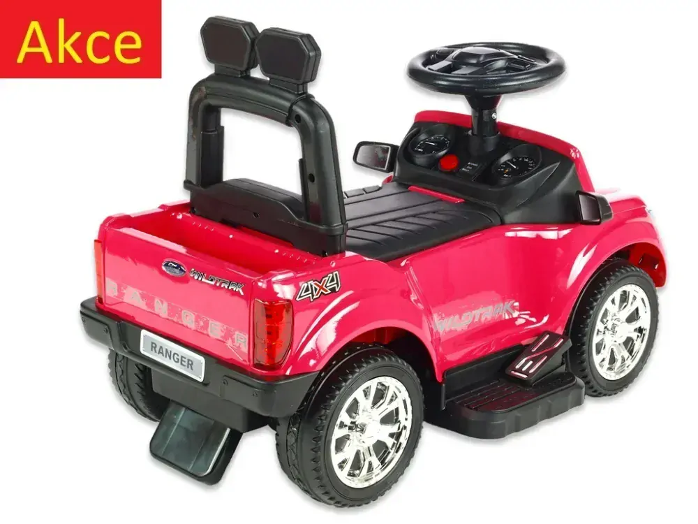 Elektrický Ford Ranger s vodící tyčí, DO, růžový lakovaný