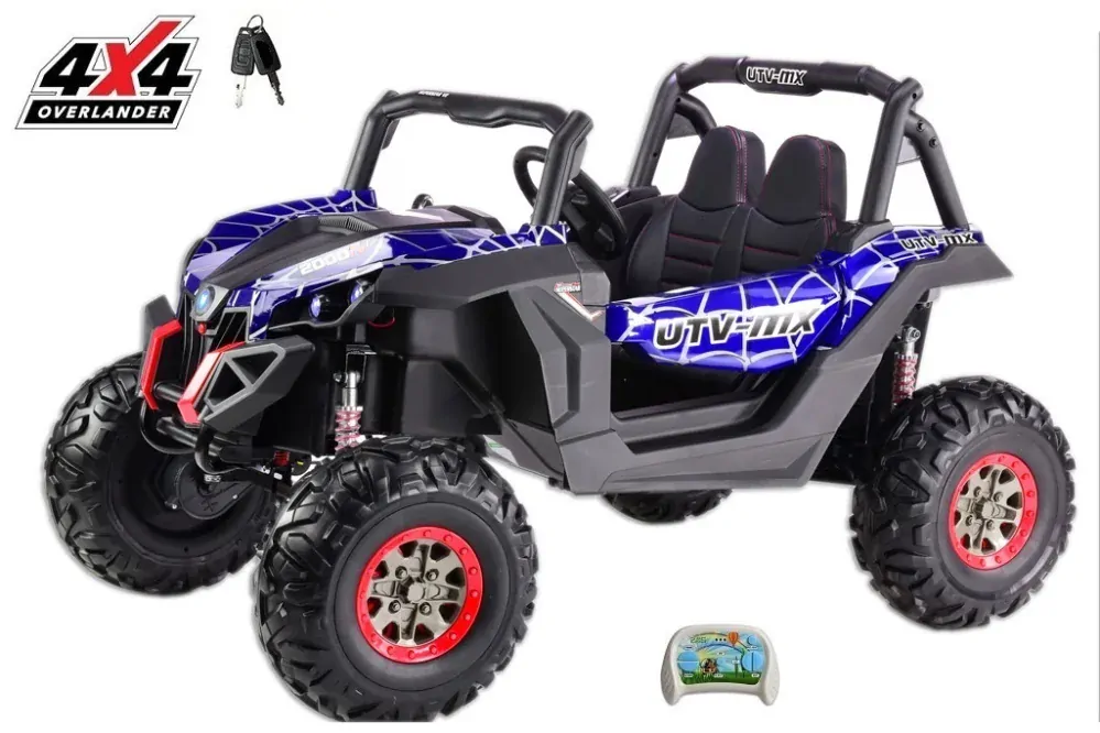 Bugina Xmen 4x4 s 2.4G, dvoumístná, polymer potah Spider modrá