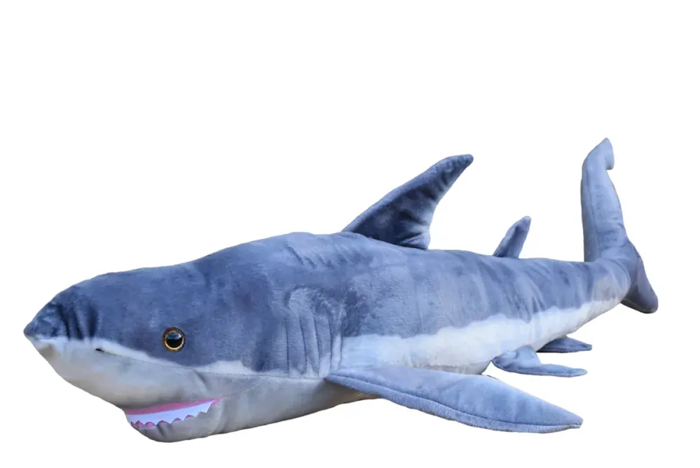 Plyšový žralok bílý, délka 130 cm