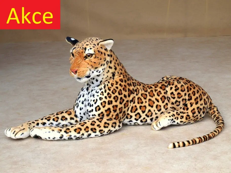 Velký plyšový leopard / levhart, délka 170cm