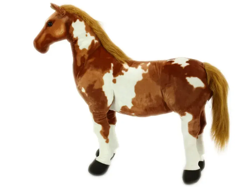Plyšový kůň American paint, délka 94 cm