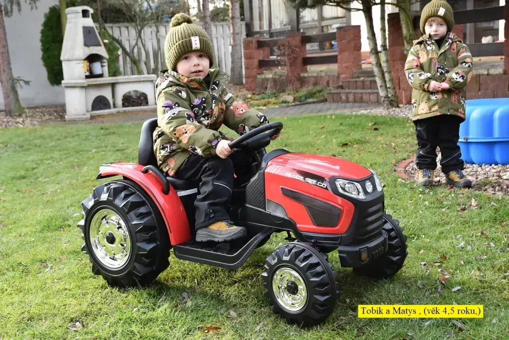 Silný farmářský traktor Ready s 2,4G, červený
