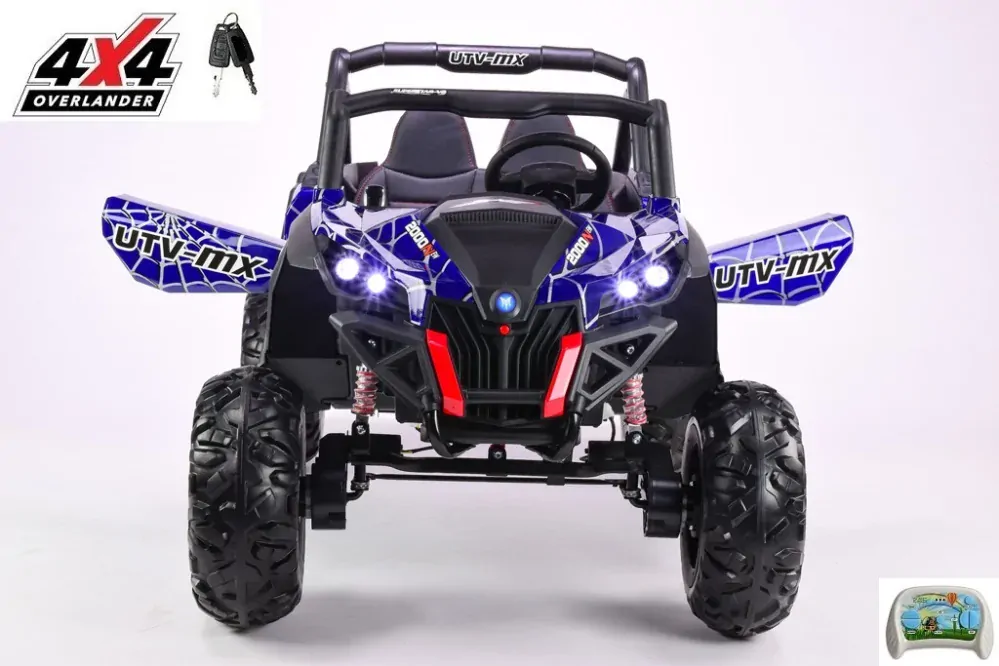 Bugina Xmen 4x4 s 2.4G, dvoumístná, polymer potah Spider modrá