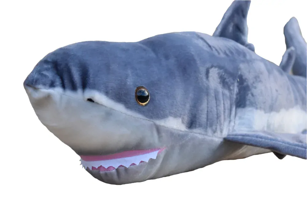Plyšový žralok bílý, délka 130 cm