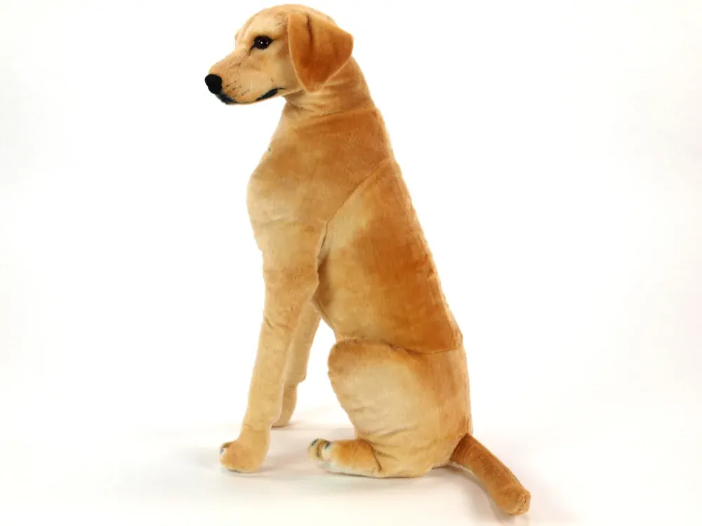 Plyšový sedící pes Labrador jako živý, výška 83 cm