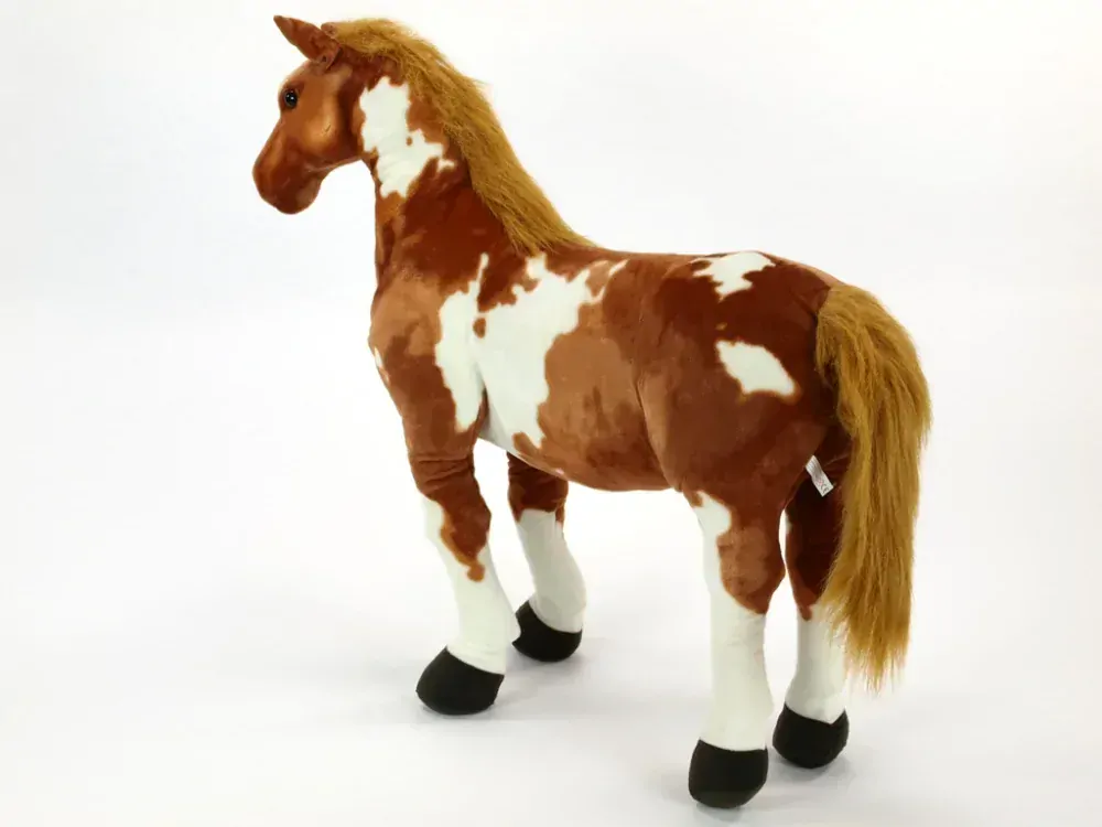 Plyšový kůň American paint, délka 94 cm