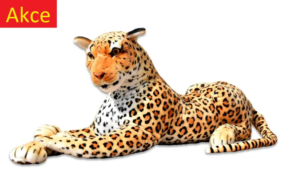 Velký plyšový leopard / levhart, délka 170cm
