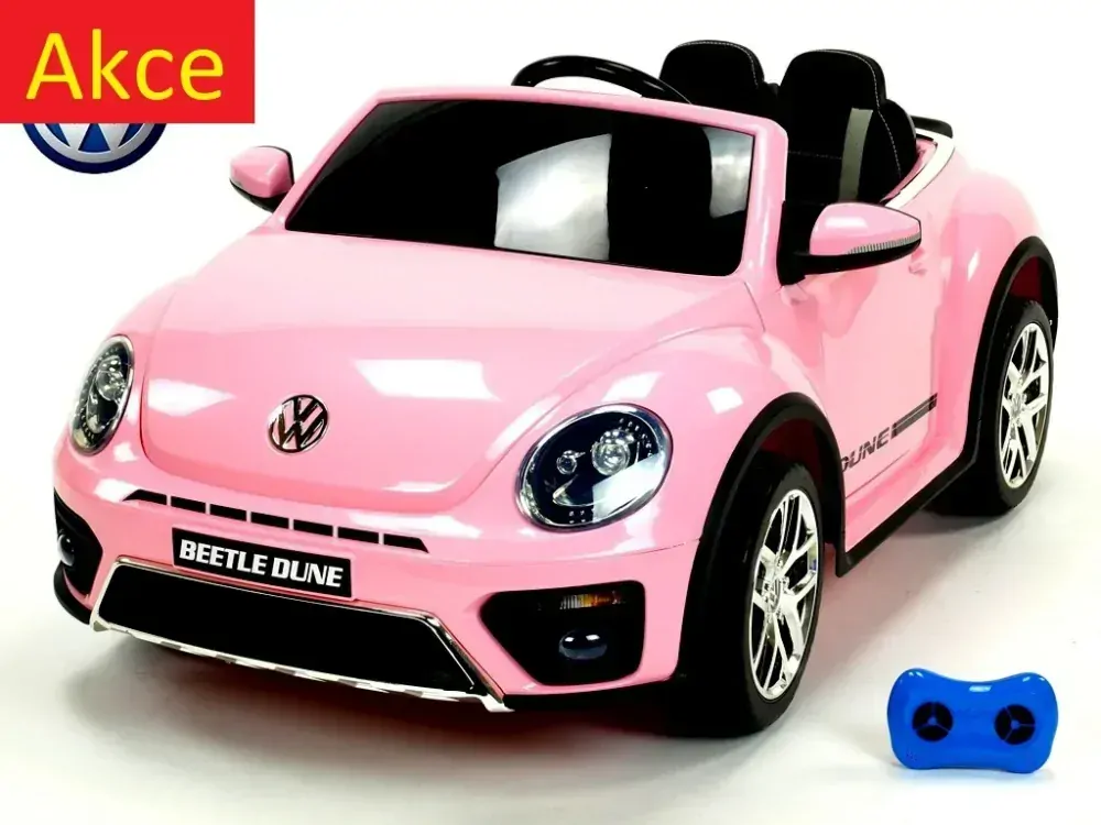 Dětský elektrický Volkswagen Beetle Dune cabrio, DO, růžový