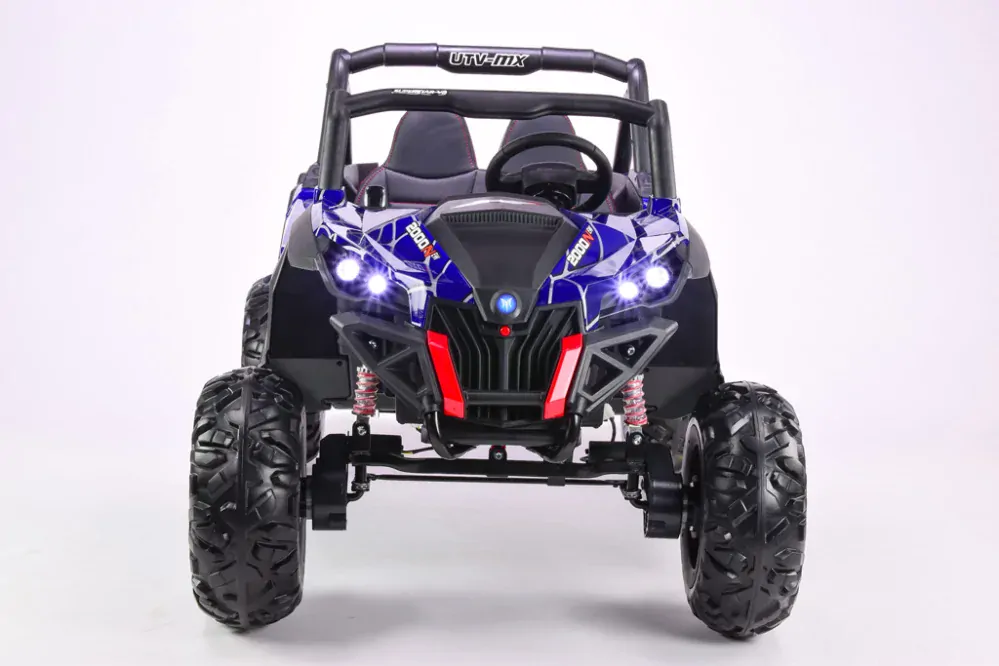 Bugina Xmen 4x4 s 2.4G, dvoumístná, polymer potah Spider modrá