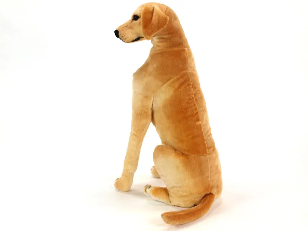 Plyšový sedící pes Labrador jako živý, výška 83 cm