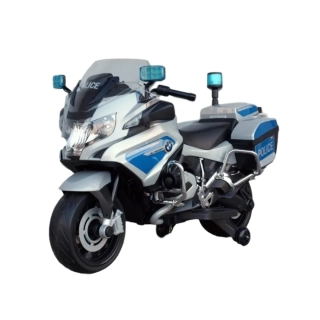Dětská elektrická motorka BMW R 1200RT policie SRN, stříbrná